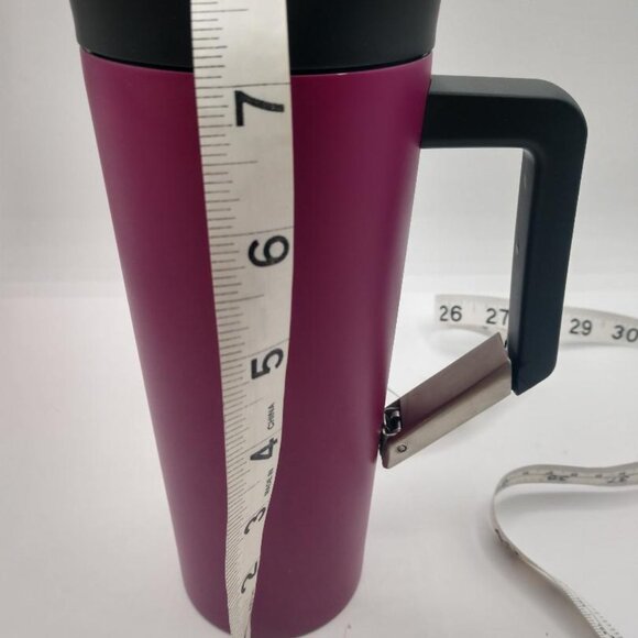 Starbucks Magenta Vacuum Stainless Steel Tumbler Clip on Handle 16 OZ Thermos - Picture 9 of 9